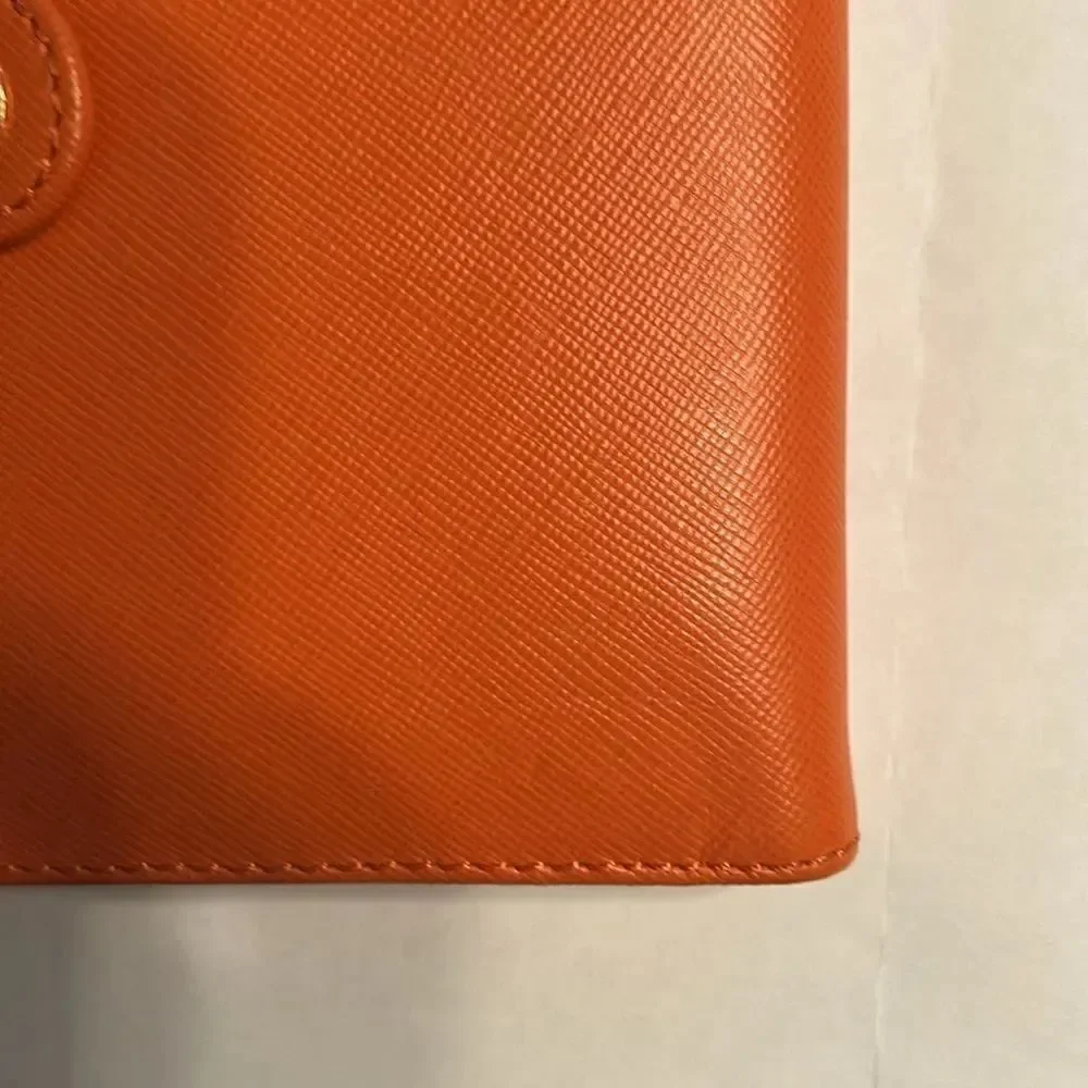 Lanvin Orange Agenda Wallet Notebook
